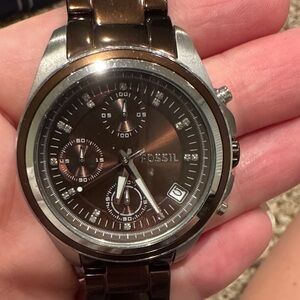 Fossil Dark Brown Chronograph Watch